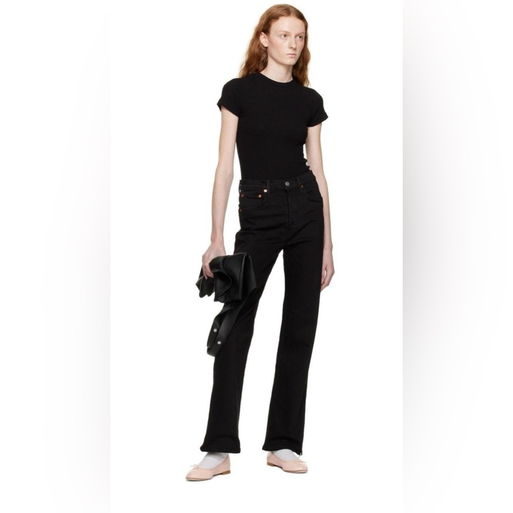 RE/DONE 90’s Hi-Rise Loose Jeans In Noir Op Size 26